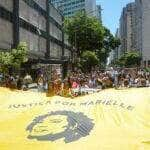 Rio de Janeiro (RJ), 14/03/2024 – Ato por Justiça marca os seis anos do assassinato de Marielle Franco, no centro do Rio de Janeiro. Foto: Tomaz Silva/Agência Brasil