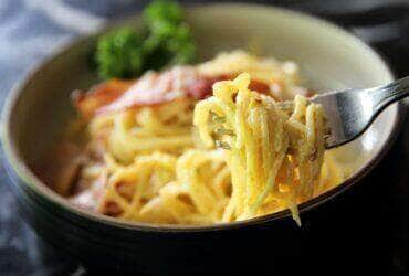 Receita de talharim à carbonara