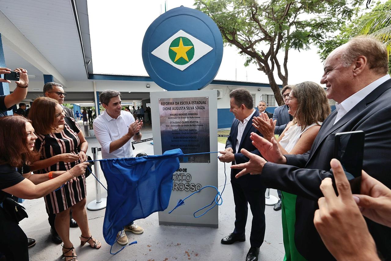 Escola foi inaugurada pelo governador Mauro Mendes nesta sexta-feira (08. 03) - Foto por: Rodrigo Fonseca/Seduc-MT