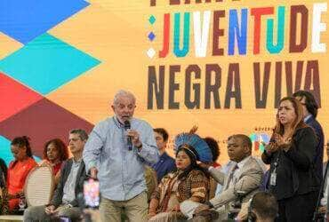 Brasília, DF 21/03/2024 O Presidente Luiz Inácio Lula da Silva participa do lançamento do plano Juventude Negra Viva, no Ginásio Regional da cidade satélite de Ceilândia Foto: Fabio Rodrigues-Pozzebom/ Agência Brasil