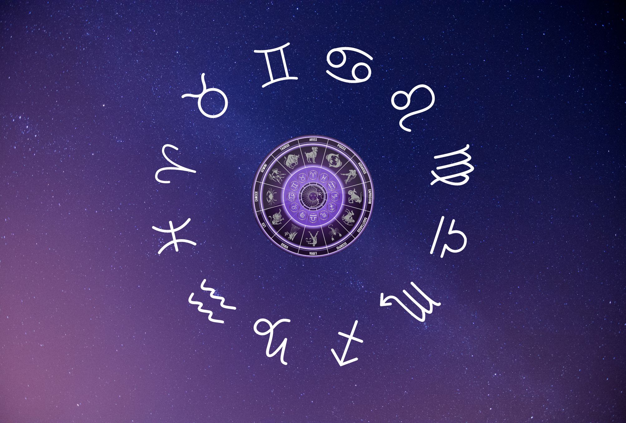 horóscopo, mandala e signos com fundo de astrologia