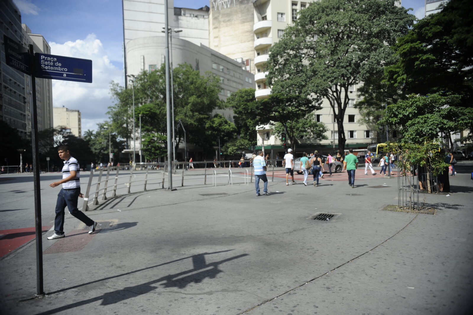Belo Horizonte - Na capital mineira o local de início das manifestações ocorridas em junho do ano passado foi a praça Sete de Setembro (Tomaz Silva/Agência Brasil) Por: 29 14:29:17