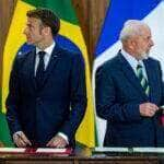 Brasília (DF) 28/03/2024 - O presidente da França, Emmanuel Macron, é recebido pelo presidnete Luiz Inácio lula da Silva, em cerimônia oficial no Palácio do Planalto. Foto: Fabio Rodrigues- Pozzebom/Agência Brasil Por: Fabio Rodrigues-Pozzebom/ Agênc