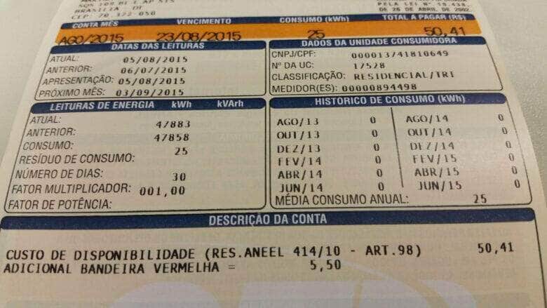 Conta de luz Por: Arquivo/Agência Brasil