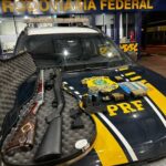 PRF apreende arsenal em abordagem na BR-163 em Rondonópolis