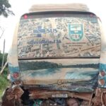 Acidente entre uma carreta e um ônibus de secretaria de saúde deixa duas pessoas feridas em rodovia de Mato Grosso