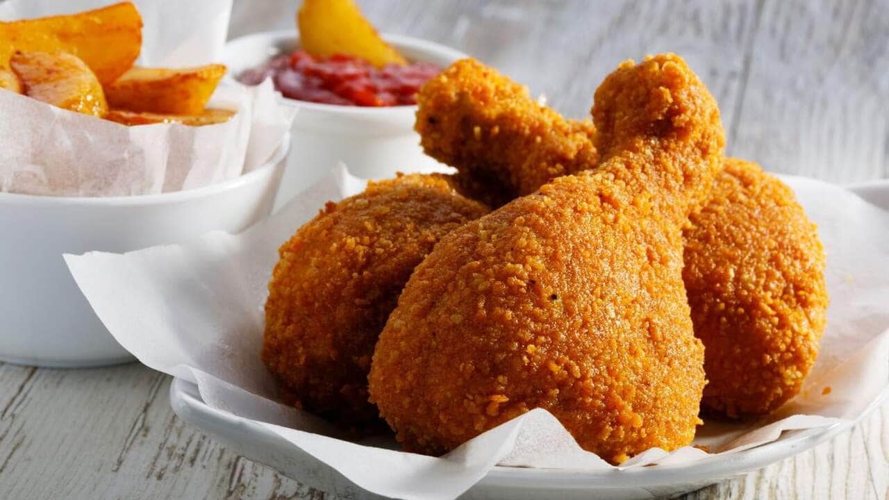 Coxa de frango empanada