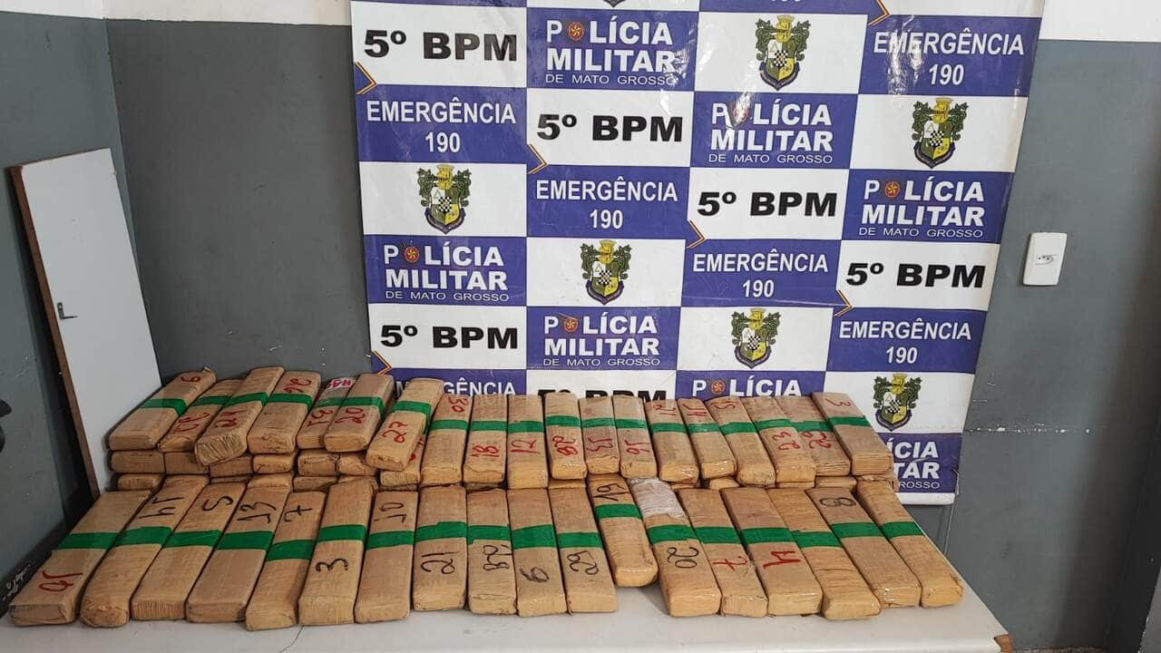 63 tabletes de maconha e foragido da justiça são apreendidos em Rondonópolis