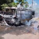 Incêndio em ônibus escolar é controlado pelos bombeiros em Juara