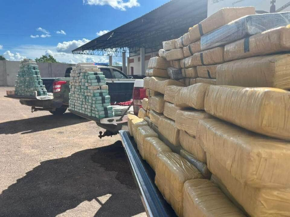 Operação policial intercepta quase uma tonelada de drogas na fronteira de Mato Grosso