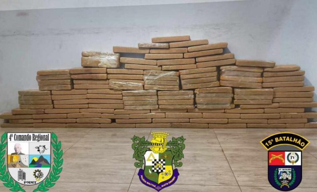 Polícia Militar apreende 120 quilos de drogas em Mato Grosso