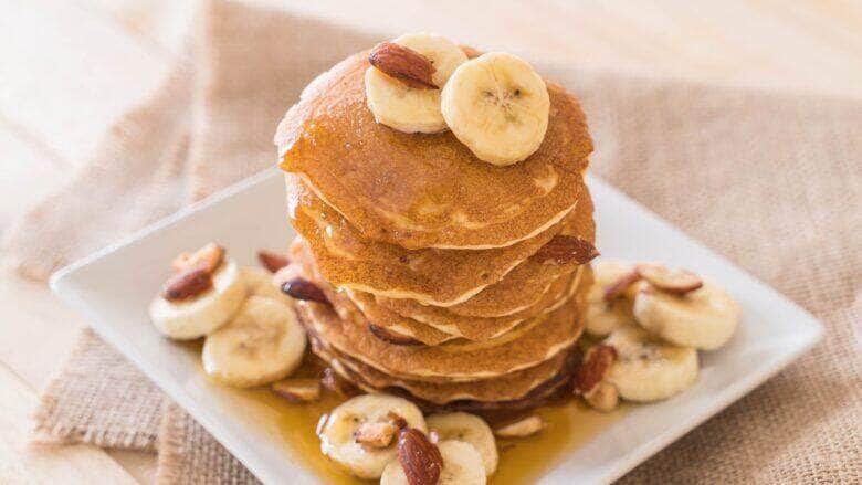 Receita de panqueca de banana fit