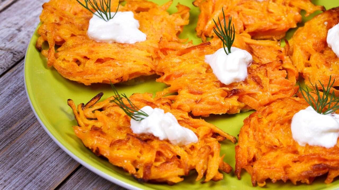 Receita de panqueca de cenoura