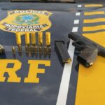 Duas pistolas e 76 munições apreendidas pela PRF em Mato Grosso no fim de semana