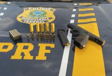 Duas pistolas e 76 munições apreendidas pela PRF em Mato Grosso no fim de semana