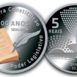 Moeda de prata comemorativa BC lança moeda comemorativa dos 200 anos da primeira Constituição do Brasil. Arte: BACEN