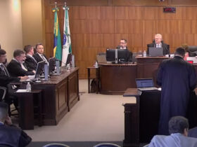 O Tribunal Regional Eleitoral do Paraná (TRE-PR) começou nesta segunda o julgamento de duas ações que pedem a cassação do senador Sergio Moro (União Brasil). Foto: Frame/TRE Paraná/Youtube