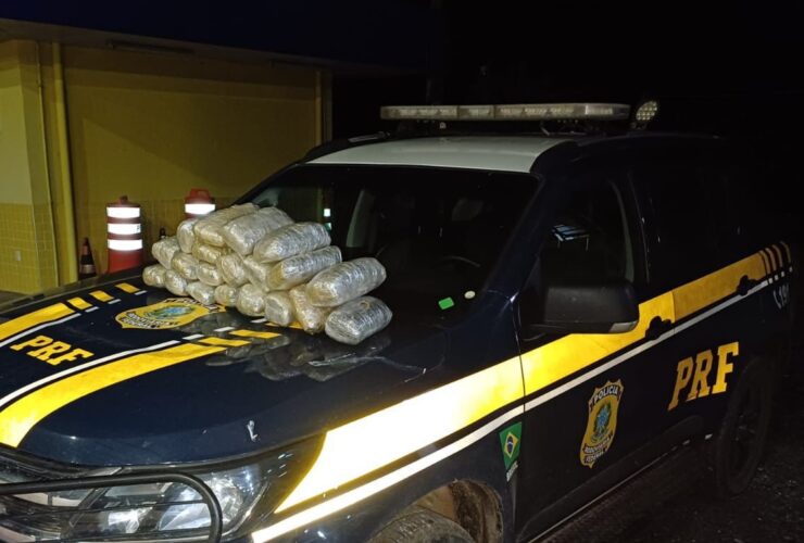 Mais de 10kg de maconha são apreendidos em ação conjunta da Polícia Civil e PRF na BR-070 em Cáceres