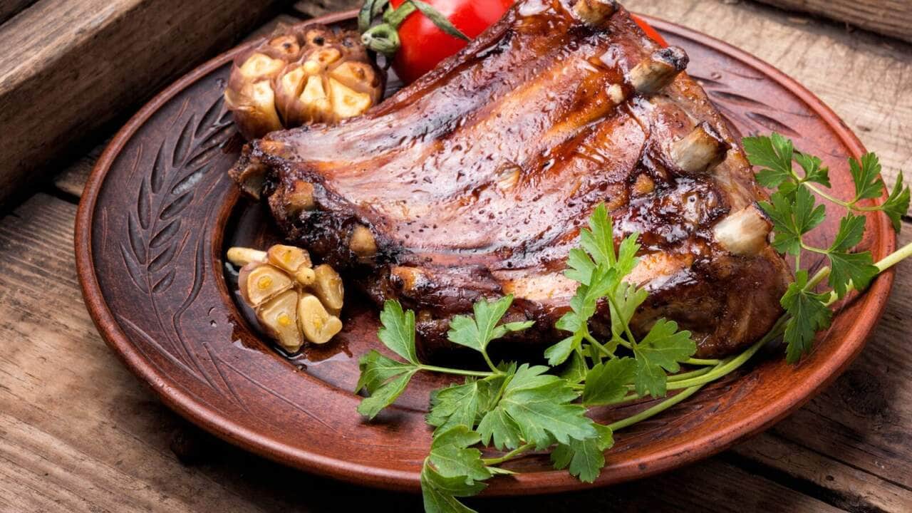 Costelinha de porco assada