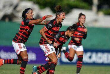 flamengo, santos, brasileiro feminino, futebol feminino Por: Staff Images/CBF/Direitos Reservados