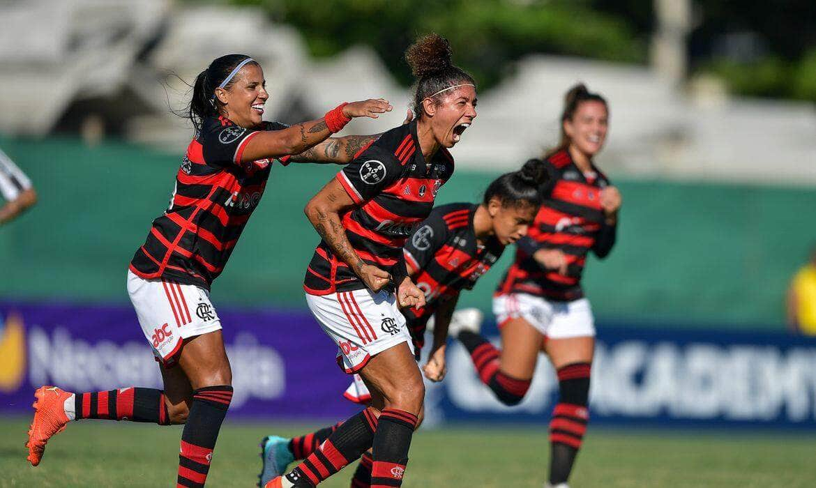 flamengo, santos, brasileiro feminino, futebol feminino Por: Staff Images/CBF/Direitos Reservados