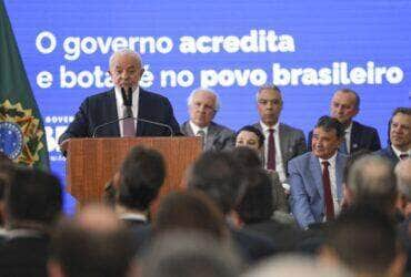 Brasília (DF), 22/04/2024 - O presidente Luiz Inácio Lula da Silva participa do lançamento do Programa Acredita, em cerimônia no Palácio do Planalto. Foto: Marcelo Camargo/Agência Brasil