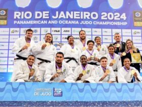 Brasil é ouro por equipes no campeonato Pan-Americano e Oceania, RJ, em 28_04_2024 Por: Anderson Neves/CBJ/Direitos Reservados