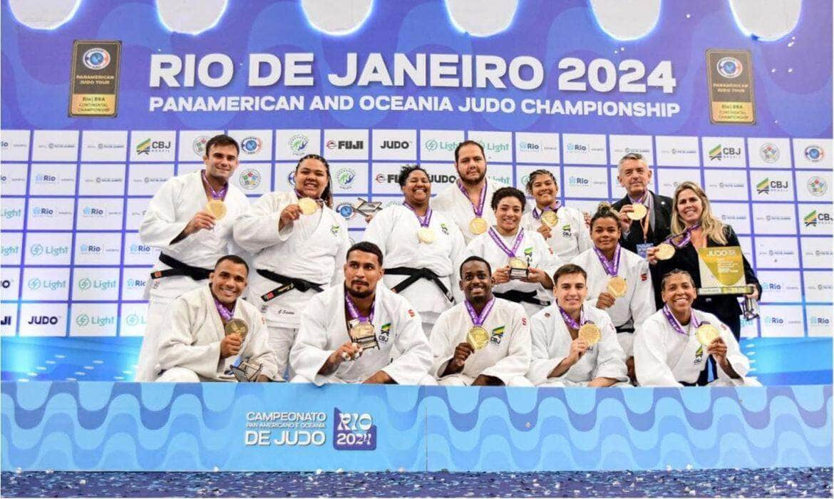 Brasil é ouro por equipes no campeonato Pan-Americano e Oceania, RJ, em 28_04_2024 Por: Anderson Neves/CBJ/Direitos Reservados