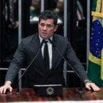 Brasília (DF) 22/03/2023Senador, Sergio Moro, durante discurso na tribuna do senado onde falou sobre atentado contra ele e sua família. Por: Lula Marques/ Agência Brasil