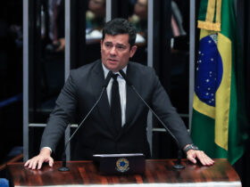 Brasília (DF) 22/03/2023Senador, Sergio Moro, durante discurso na tribuna do senado onde falou sobre atentado contra ele e sua família. Por: Lula Marques/ Agência Brasil
