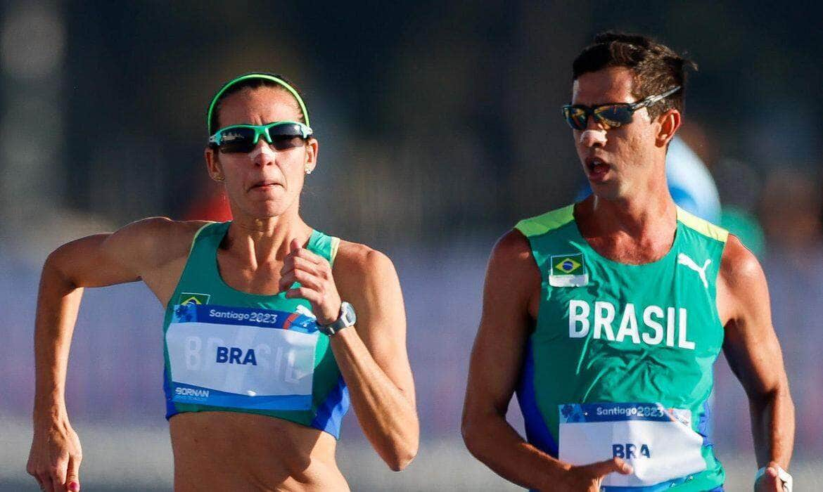 Caio Bonfim, Viviane Lyra, dupla, bronze, Pan de Santiago 2023 Por: Wagner Carmo/CBAt/Direitos Reservados