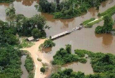 PF, Força Nacional e a Funai destroem ponte clandestina no PA. Foto: Polícia Federal