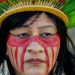 Brasília (DF), 17/01/2024, A indígena Valdelice Veron, uma das principais representantes da etnia guarani-kaiowá em Mato Grosso do Sul, durante entrevista a Agência Brasil. Foto: Rafa Neddermeyer/Agência Brasil