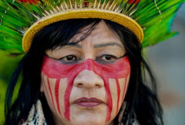 Brasília (DF), 17/01/2024, A indígena Valdelice Veron, uma das principais representantes da etnia guarani-kaiowá em Mato Grosso do Sul, durante entrevista a Agência Brasil. Foto: Rafa Neddermeyer/Agência Brasil