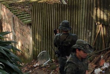 Operação Escudo: Ação conjunta entre Polícia Militar e órgãos municipais desmantela 9 edificações usadas por traficantes. Foto: Polícia Militar SP/Twitter