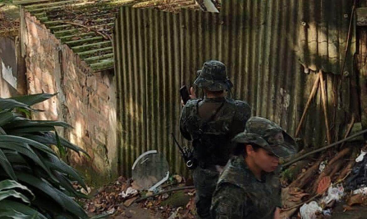 Operação Escudo: Ação conjunta entre Polícia Militar e órgãos municipais desmantela 9 edificações usadas por traficantes. Foto: Polícia Militar SP/Twitter