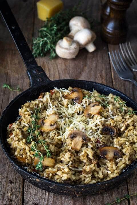 Mushroom risotto - Fotos do Canva