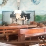 Boi encontra refúgio em altar de igreja durante enchentes no Rio Grande do Sul