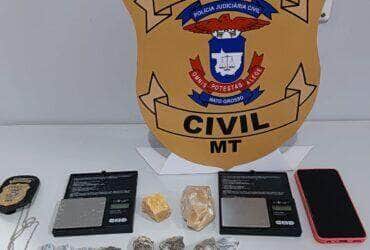 Polícia Civil de Tapurah desmantela ponto de venda de drogas e prende dupla em flagrante