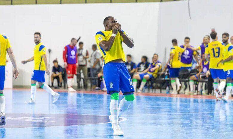brasil, seleção de futsal Por: Divulgação/Conmebol/Direitos Reservados