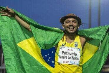 17. 05. 2024 - PETRUCIO FERREIRA - Mundial de Atletismo KOBE 2024, no Kobe Sports Park. Foto: Alessandra Cabral/CPB. Por: Alessandra Cabral/CPB/Direitos Reservados