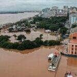 Porto Alegre, 03/05/2024, Rio Guaíba, usina do gasômetro, em Porto Alegre após chuva intensa. Foto: Gilvan Rocha/Agência Brasil