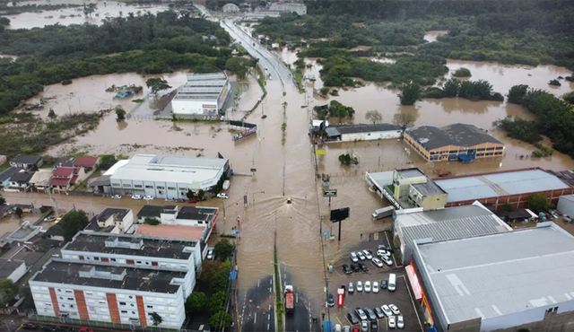 Embrapa traça plano emergencial para apoiar o Rio Grande do Sul 5 enchente RS imagem aerea