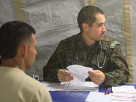 Hospital de campanha inicia atendimentos em Canoas - Sargento Lucas/CECOMSAER