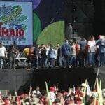 São Paulo (SP) 01/05/2024 - Presidente Lula participa do Ato das Centrais Sindicais do Dia do Trabalhador, na Arena Neo Quimica do Corinthians.  Foto: Paulo Pinto/Agência Brasil