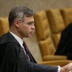 Brasília (DF) 07/06/2023 - O ministro do Supremo Tribunal Federal (STF), André Mendonça durante julgamento do marco temporal de terras indígenas. O caso põe em lados opostos ruralistas e povos originários, e está parado na Corte desde 2021. O tema tem relevância porque será com este processo que os ministros vão definir se a tese do marco temporal tem validade ou não. O que for decidido valerá para todos os casos de demarcação de terras indígenas que estejam sendo discutidos na Justiça. Foto: José Cruz/Agência Brasil
