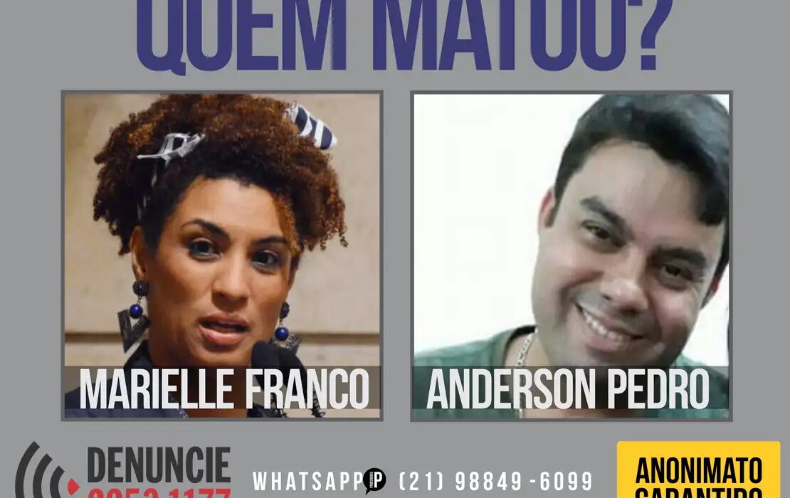 Disque denúncia, Marielle Franco e Anderson Pedro Gomes Por: Disque Denúncia/divulgação