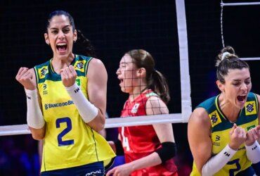 Brasil vence de virada Japão por 3 sets a 2 e segue invicto na Liga das Nações de Vôlei Feminino - em 28/05/2024 Por: Divulgação/ Volleyball World