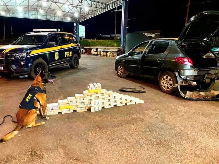 50kg de drogas apreendidas em ação da PRF na BR-364 em Rondonópolis