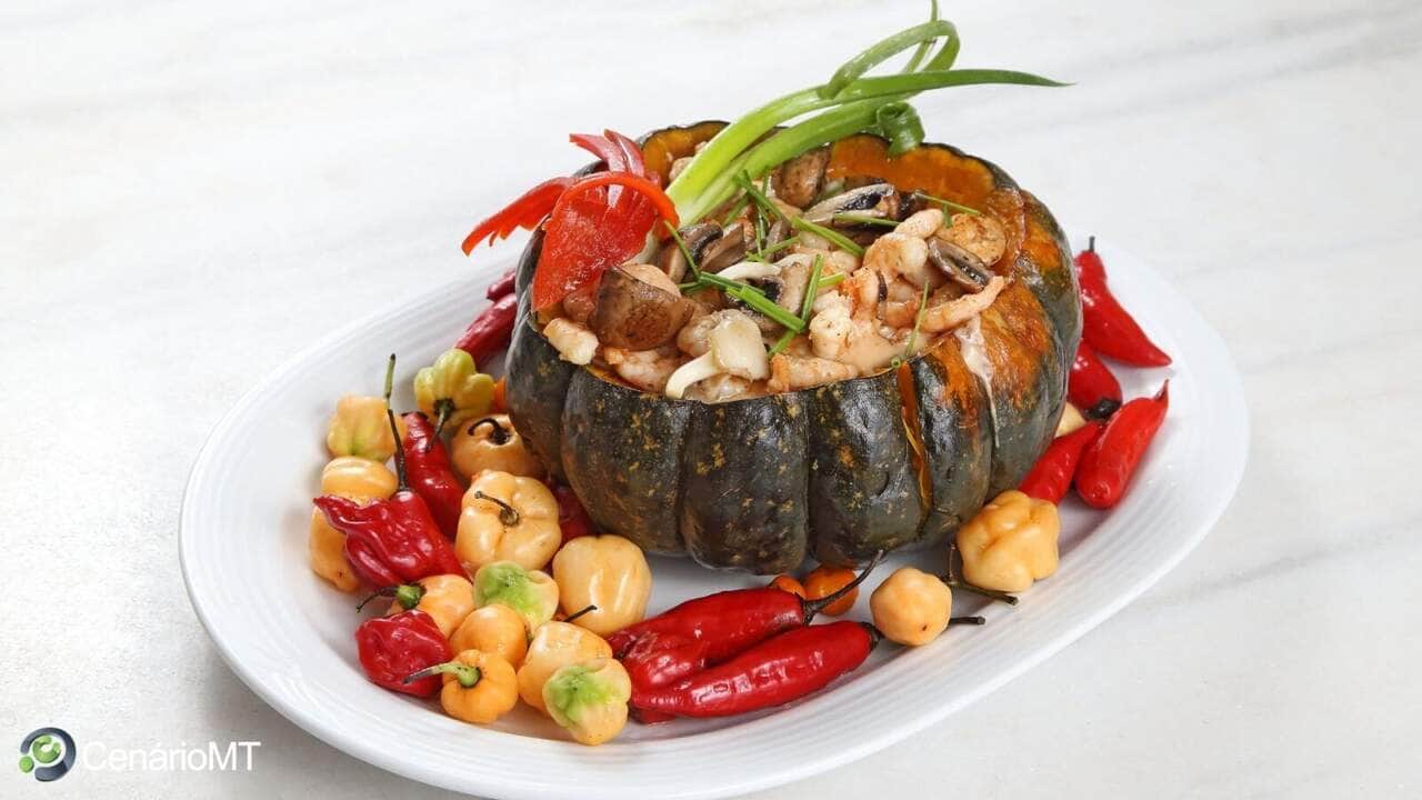 Receita de camarão na moranga